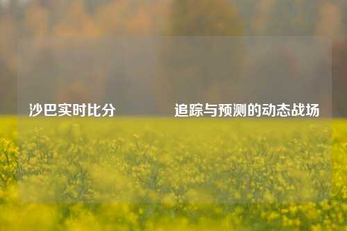 沙巴实时比分🏐追踪与预测的动态战场