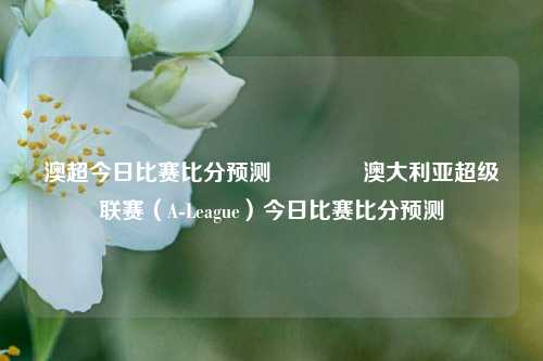 澳超今日比赛比分预测🥉澳大利亚超级联赛（A-League）今日比赛比分预测