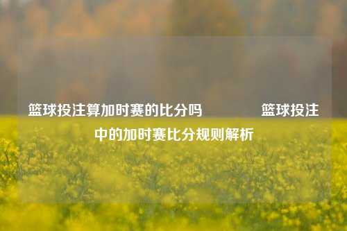 篮球投注算加时赛的比分吗🌈篮球投注中的加时赛比分规则解析