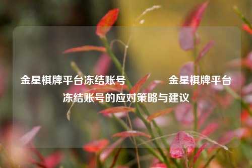 金星棋牌平台冻结账号🥇金星棋牌平台冻结账号的应对策略与建议