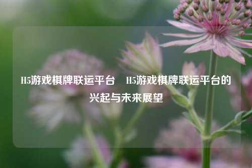 H5游戏棋牌联运平台⚾H5游戏棋牌联运平台的兴起与未来展望