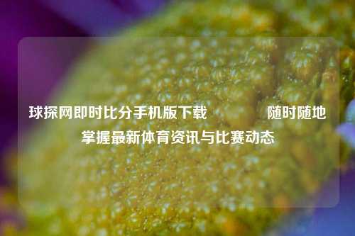 球探网即时比分手机版下载🥎随时随地掌握最新体育资讯与比赛动态