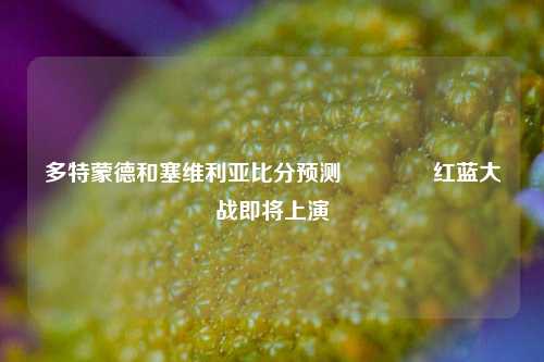 多特蒙德和塞维利亚比分预测👈红蓝大战即将上演
