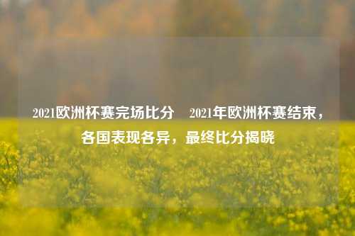 2021欧洲杯赛完场比分⚾2021年欧洲杯赛结束，各国表现各异，最终比分揭晓