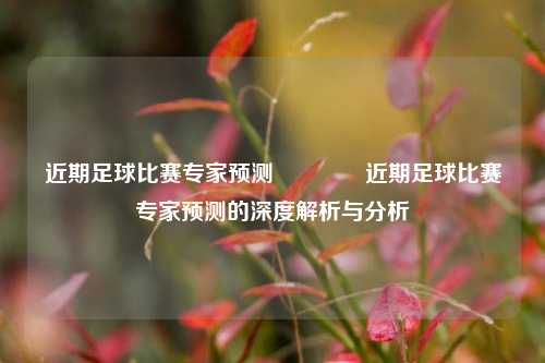 近期足球比赛专家预测🏆近期足球比赛专家预测的深度解析与分析