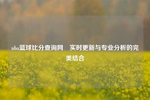 nba篮球比分查询网⚽实时更新与专业分析的完美结合