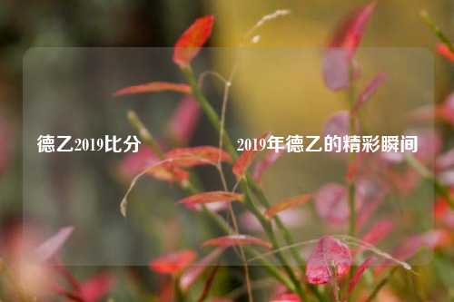 德乙2019比分🎖️2019年德乙的精彩瞬间